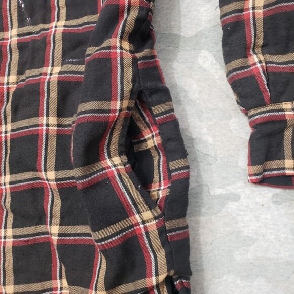 Wrangler Western Shirt Mens Medium Black Flannel Lined Pearl Snap Pockets - Picture 6 of 10